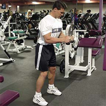 standing cable tricep extension start