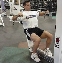 seated cable chest press start