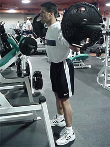 standing barbell squat start