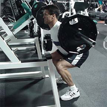 standing barbell squat end