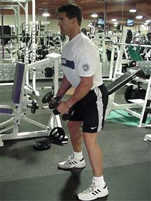 standing dumbbell lateral raise start