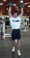 standing dumbbell press