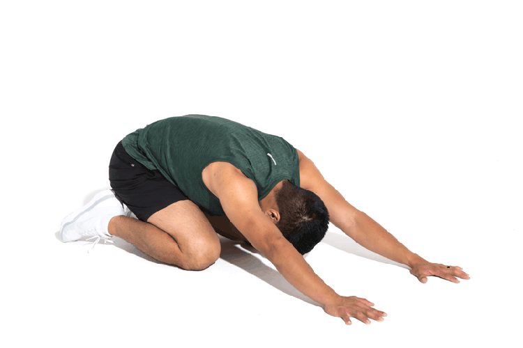 GIF of Child’s Pose to Cobra stretch