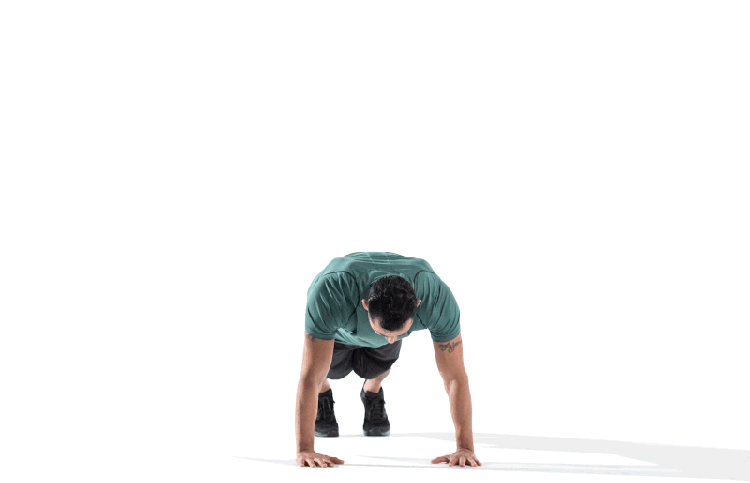 GIF: Man demonstrates Scorpion Push Up