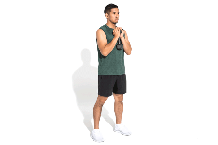 GIF of Dumbbell Goblet Squat exercise