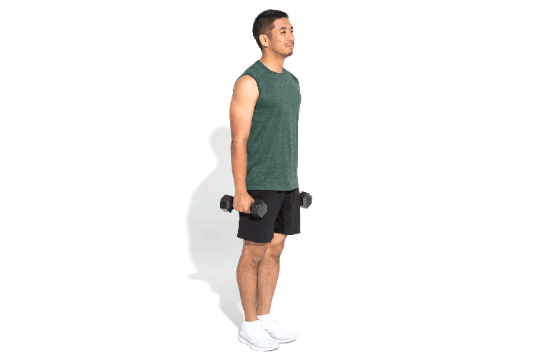 GIF of Triceps Kickback exercise