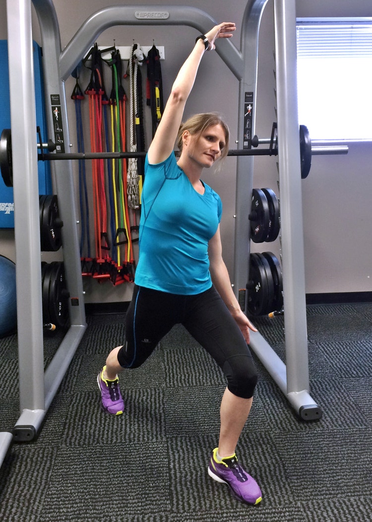lunge with side bend
