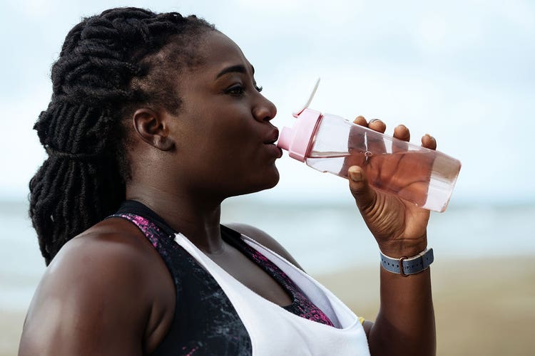 woman-hydrating