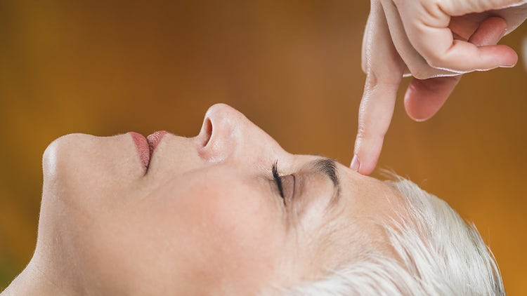 Relax Lower Back Massage Stock Photo by microgen