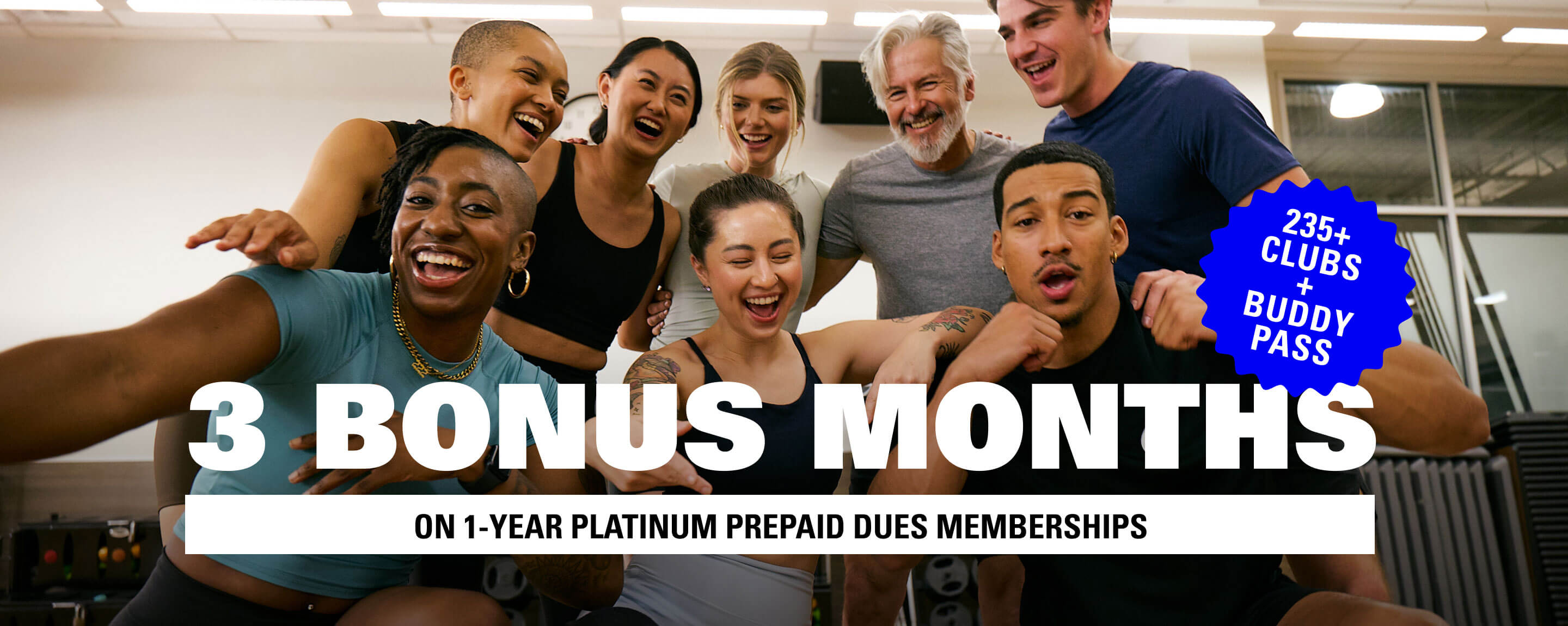 3 BONUS MONTHS ON 1-YEAR PLATINUM PREPAID DUES MEMBERSHIPS