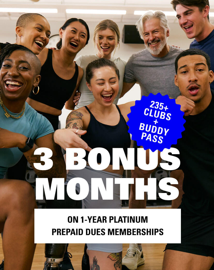 3 BONUS MONTHS ON 1-YEAR PLATINUM PREPAID DUES MEMBERSHIPS