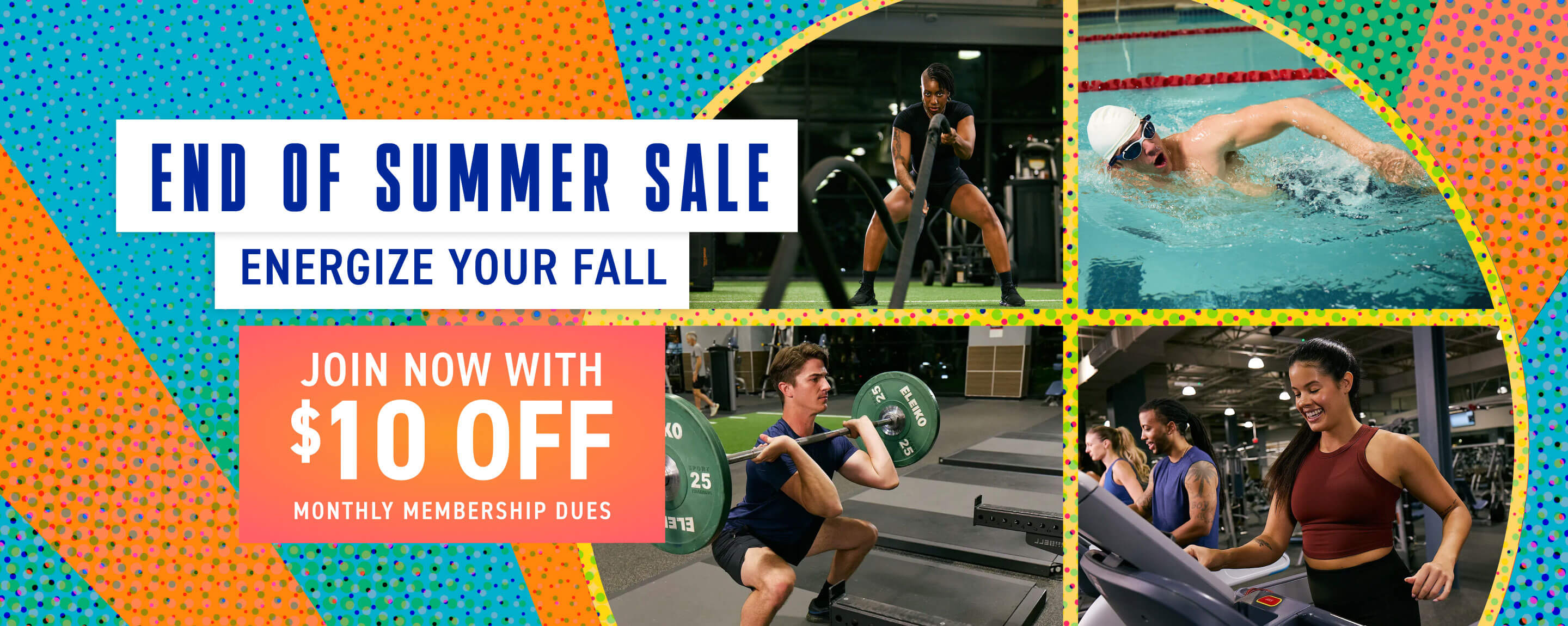 Finish summer strong and energize your fall when you join with $10 off monthly membership dues!