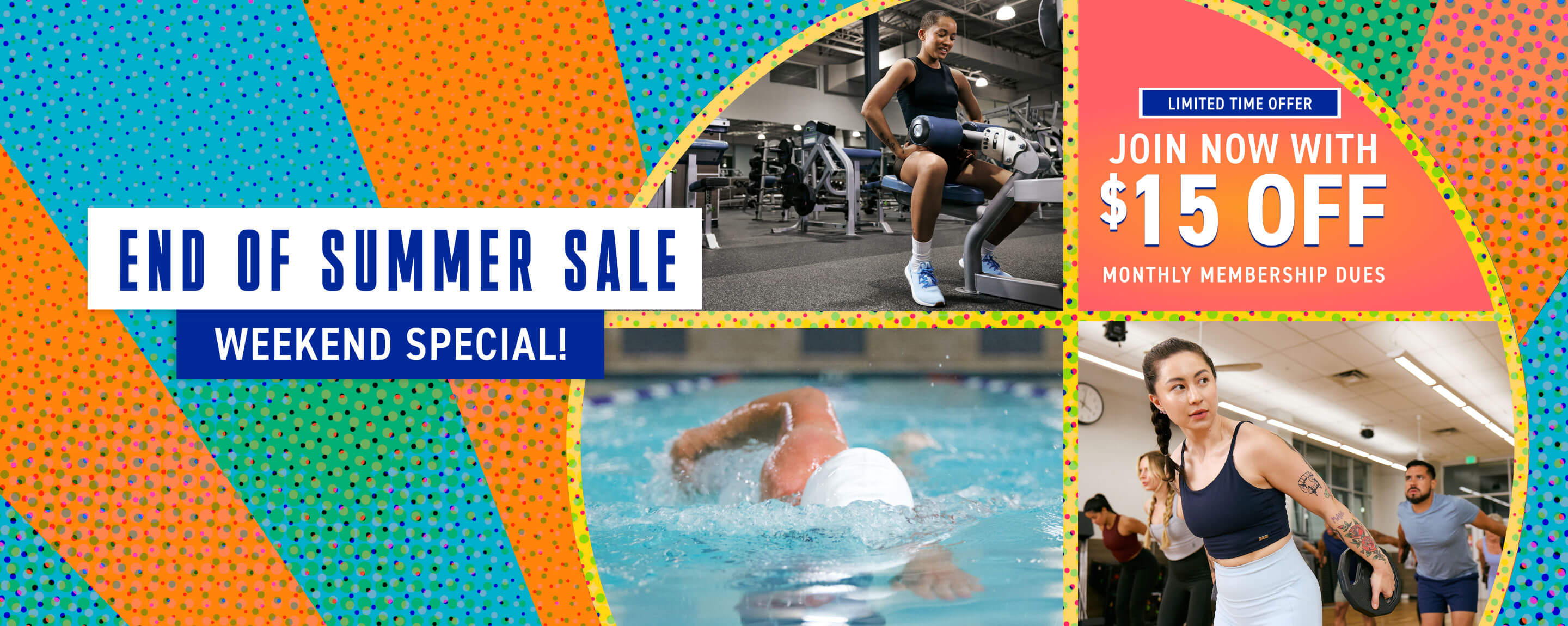Last chance to finish summer strong and energize your fall when you join with $10 off monthly membership dues!