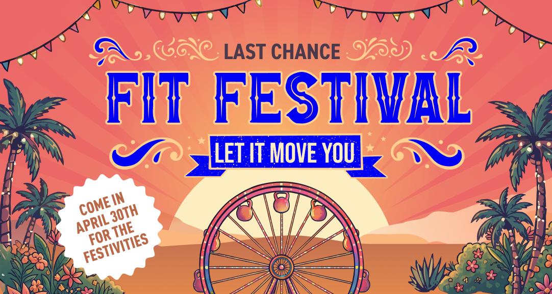 For a limited time, Fit Festival is happening, let it move you! Find Studio Classes, Training, and Special Offers.
