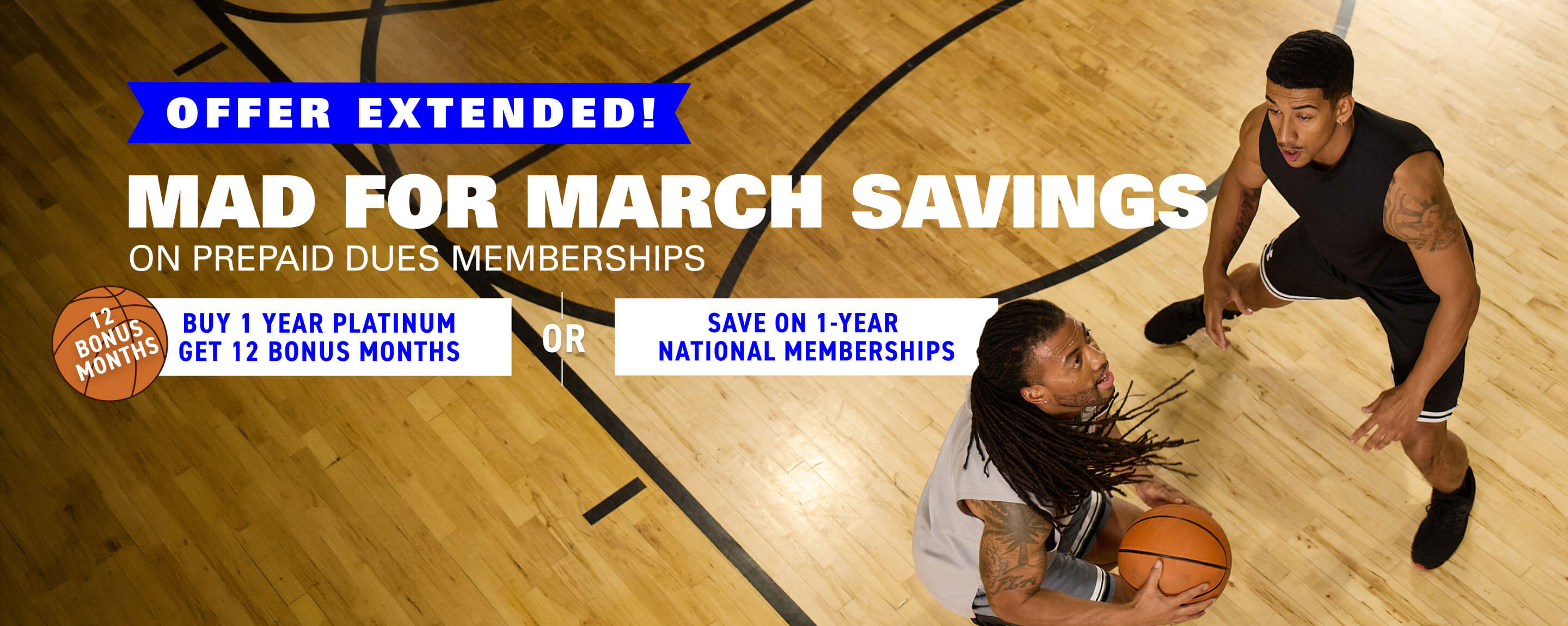 Save on prepaid dues memberships during our limited time Mad for March Savings event. Join with a 1-year Platinum prepaid dues membership and get 12 Bonus months or get special savings on a 1-year National prepaid dues membership.