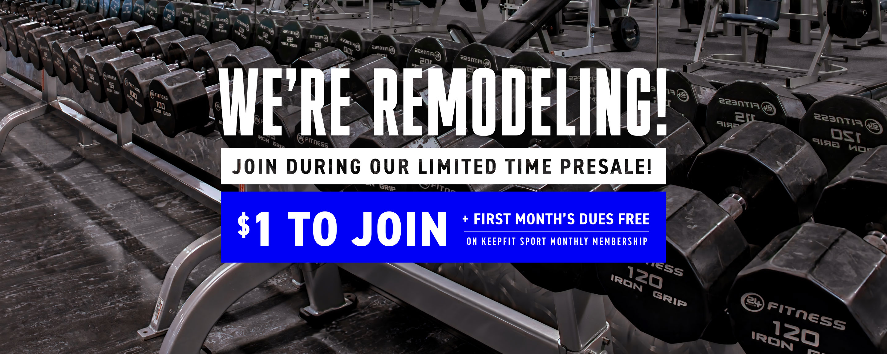 Our Miramar club is being remodeled! Join with our limited-time special presale offer prior to the Club reopening for $1 to join and your first month's dues free on a National monthly membership.