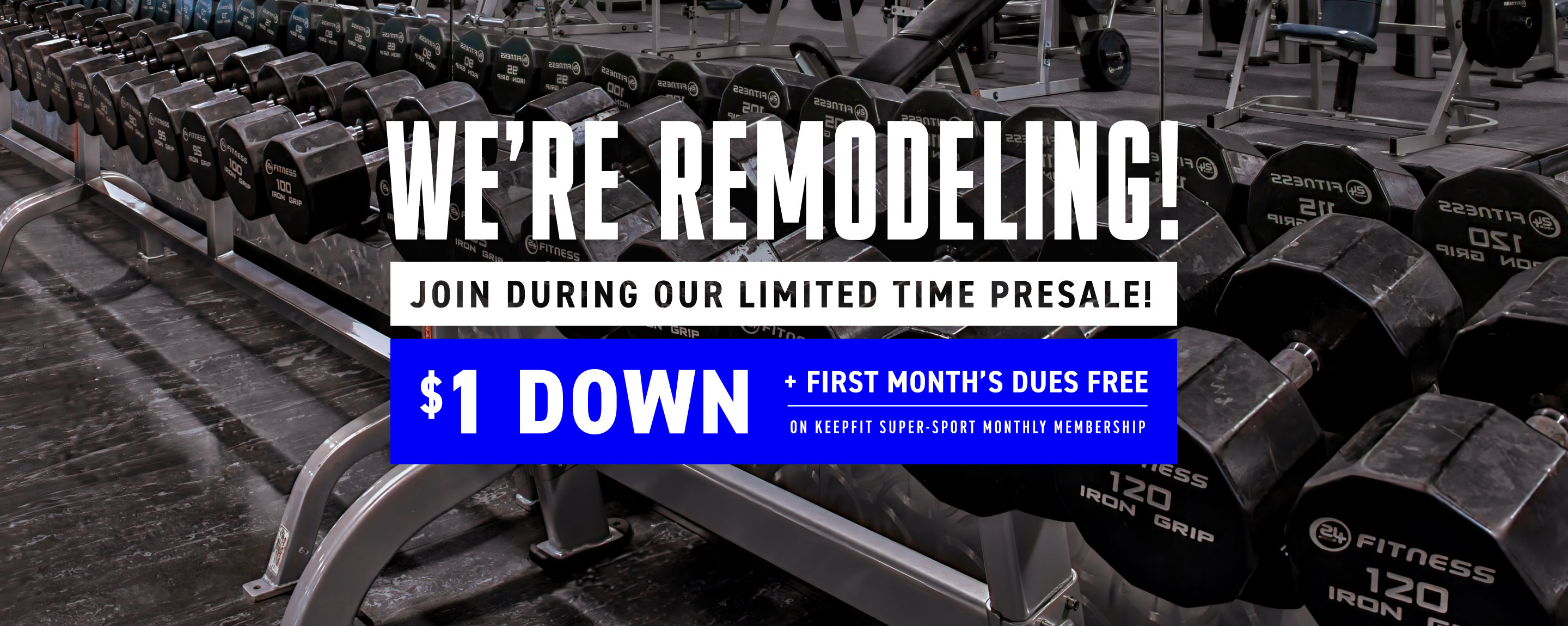 Our Mission Valley club is being remodeled! Join with our limited-time special presale offer prior to the Club reopening for $1 to join and your first month's dues free on a National monthly membership.