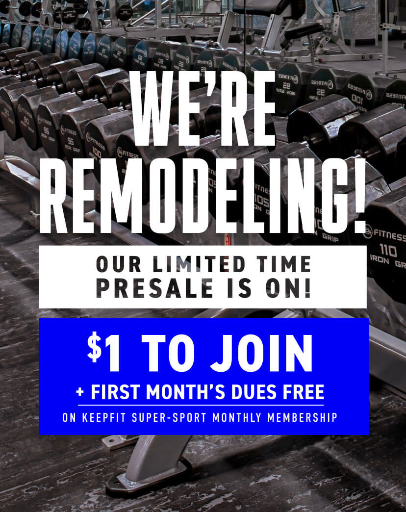 Our Summerlin club is being remodeled! Join with our limited-time special presale offer prior to the Club reopening for $1 to join and your first month's dues free on a National monthly membership.