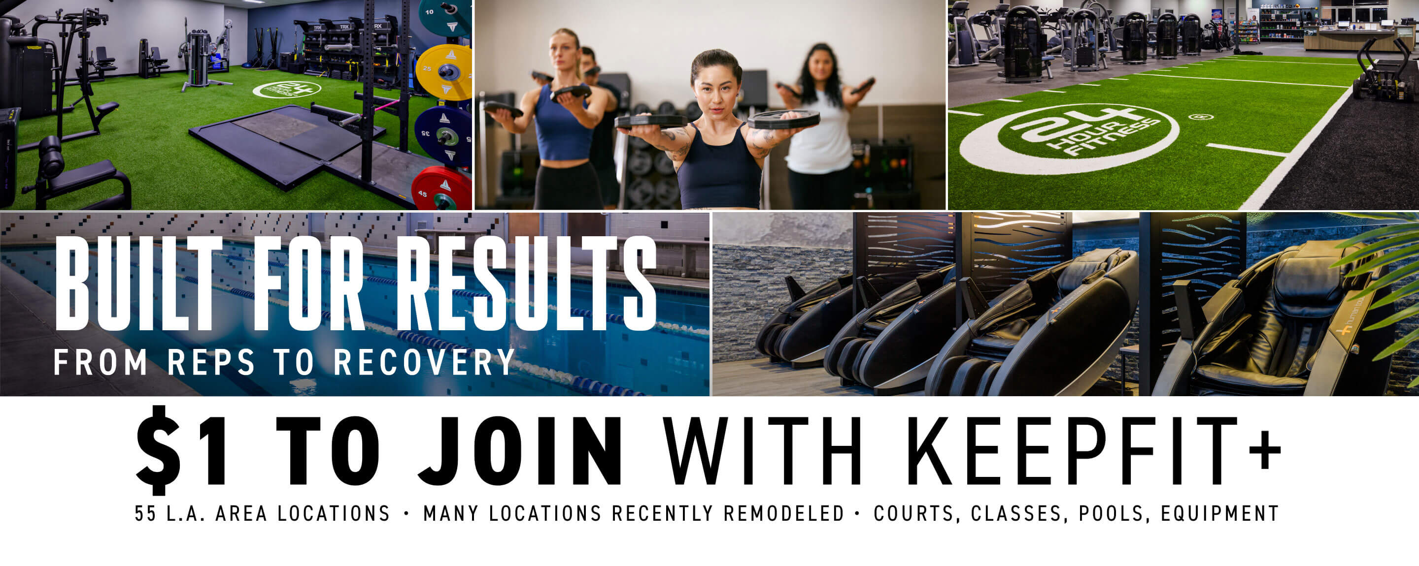 Join with $1 with a KeepFit+ membership and get access to so much more